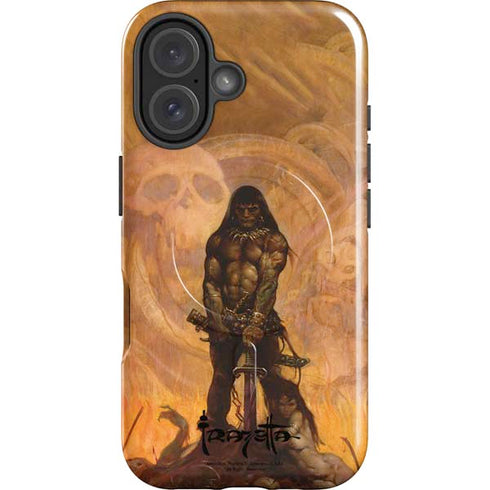 Barbarian by Frazetta iPhone 16 Plus Magsafe Impact Case